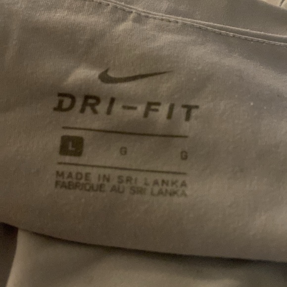 NIKE long line baby blue sport bra swoosh DRI-FIT L - Picture 2 of 5